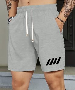 Men's Stylish Geometric Print Drawstring Shorts - Summer Comfort, Casual & Sporty Versatility for Outdoor Activities