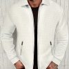 Men's Classic Zip-Up Waffle Jacket - Durable Stretch & Comfort Fit with Lapel Collar, Ideal for Casual Daily Wear