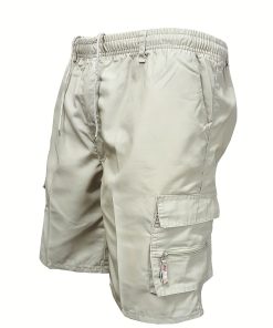 Men's Outdoor Tactical Shorts, Summer Casual Sports Drawstring Shorts With Multiple Pockets, Suitable For Hiking Camping